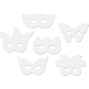 Die-Cut Paper Masks, Mardi Gras Assortment, Assorted Sizes, 24 Pieces