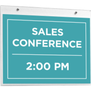 Sign Holder, Horizontal Wall Mounted, Clear Plastic, 11x8.5 in