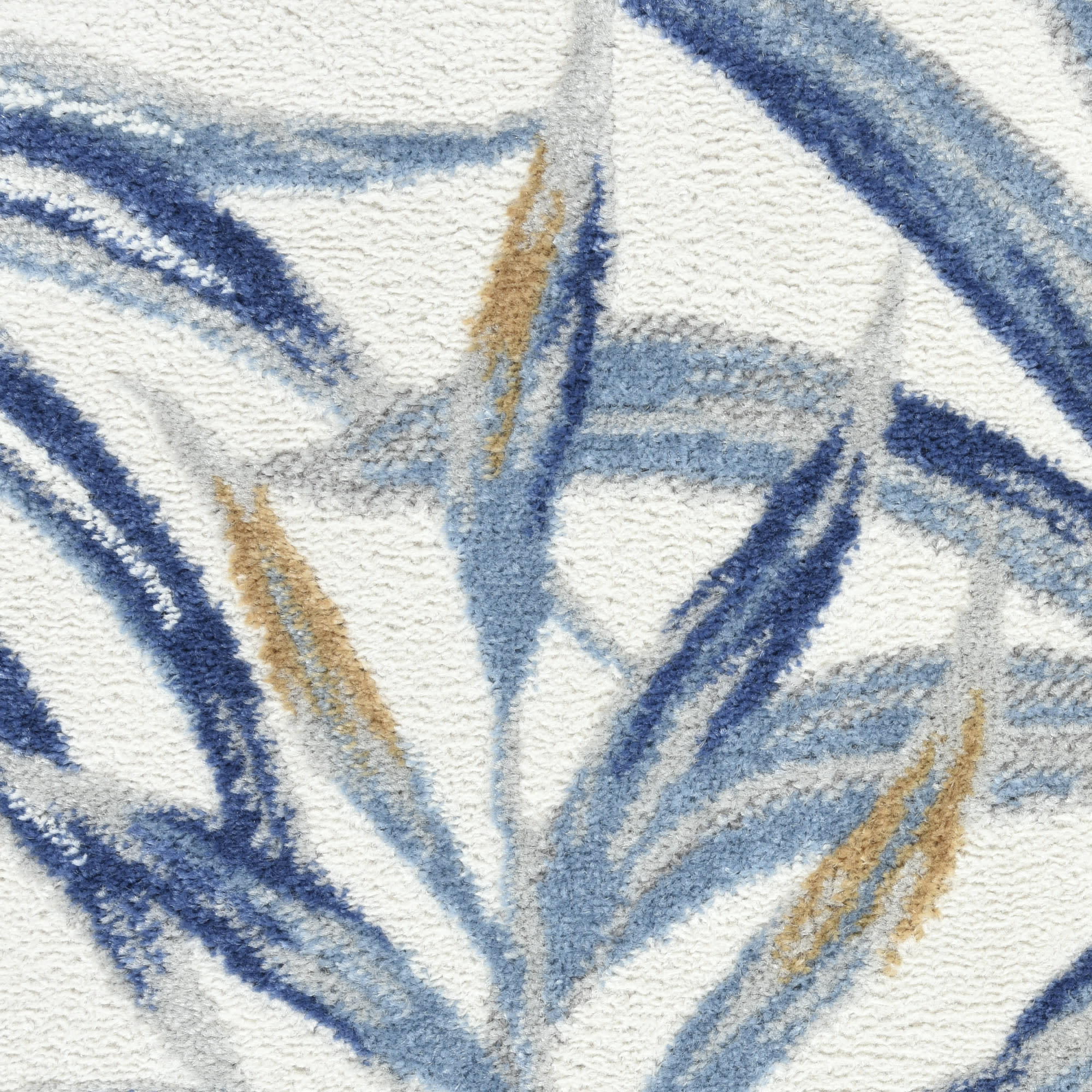 Nourison Seaside 5'3" x 7'3" Ivory Blue Tropical Indoor Rug