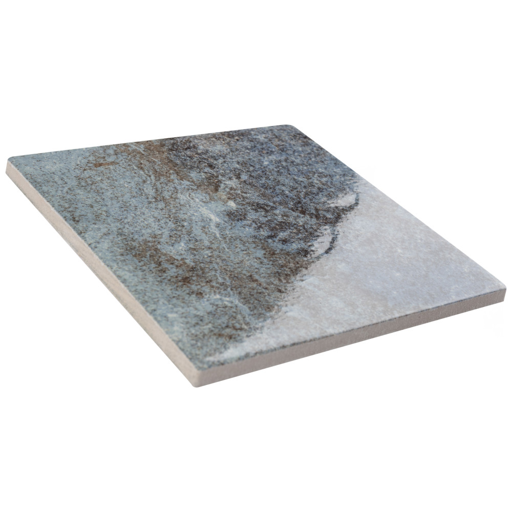 Ocean Glossy Coral Bay with BioTech 6 in. x 6 in. Porcelain Floor and Wall Tile