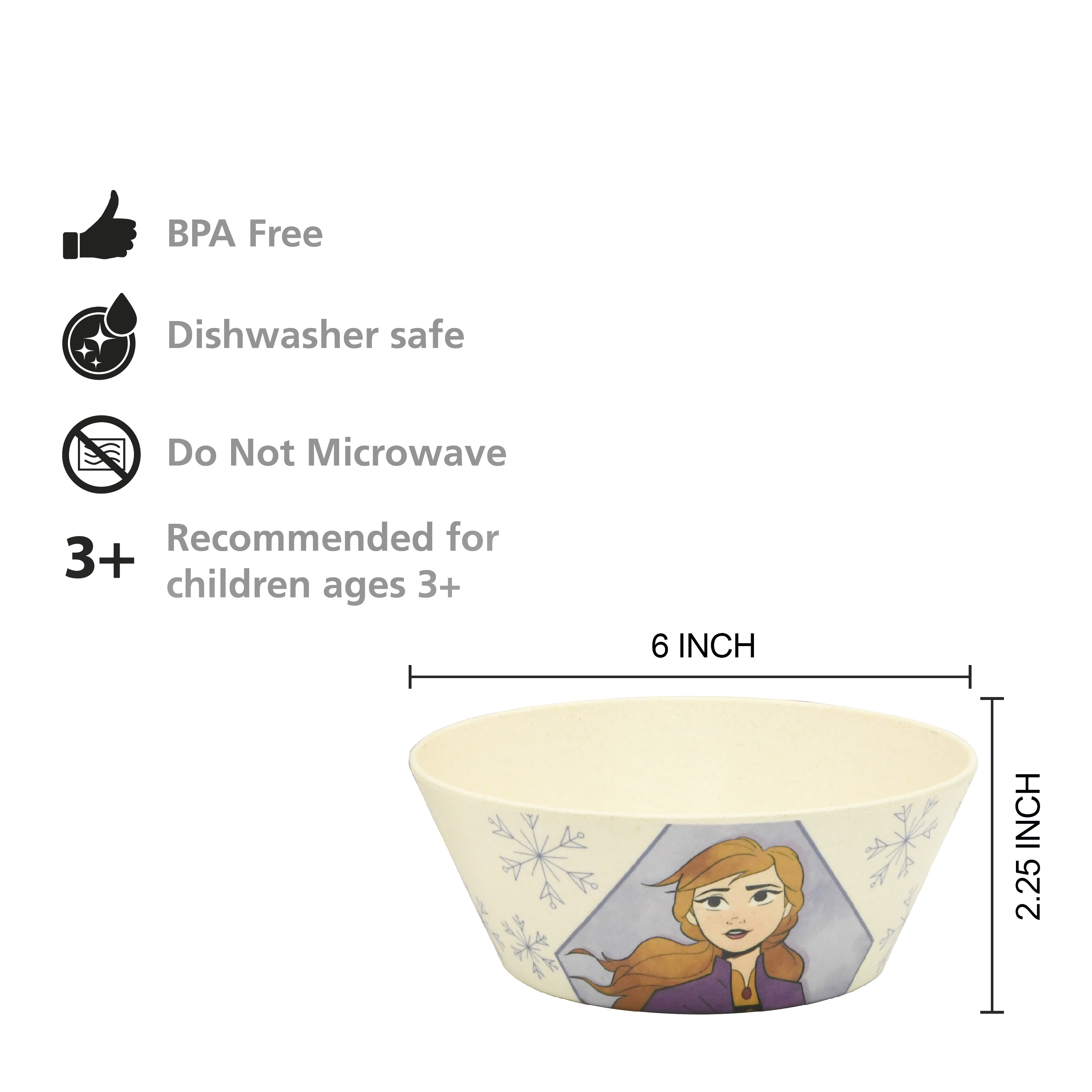 Disney Frozen 2 Movie Kids 3-piece Dinnerware Set, Anna and Elsa, 3-piece set slideshow image 3 Disney Frozen 2 Movie Kids 3-piece Dinnerware Set, Anna and Elsa, 3-piece set slideshow image 3
