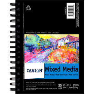 Artist Series Mixed Media Pad, Side Wire Binding, 30 Sheet, 5.5x8.5 inch, 1 Count