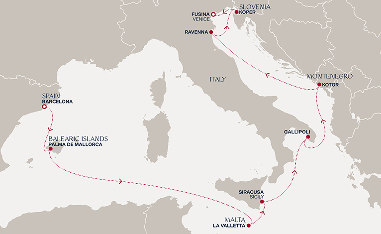 Itinerary map