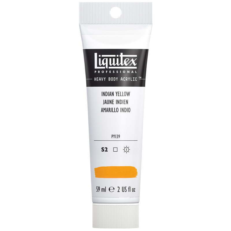 Professional Heavy Body Acrylic Paint, 59 mL Tube, Indian Yellow