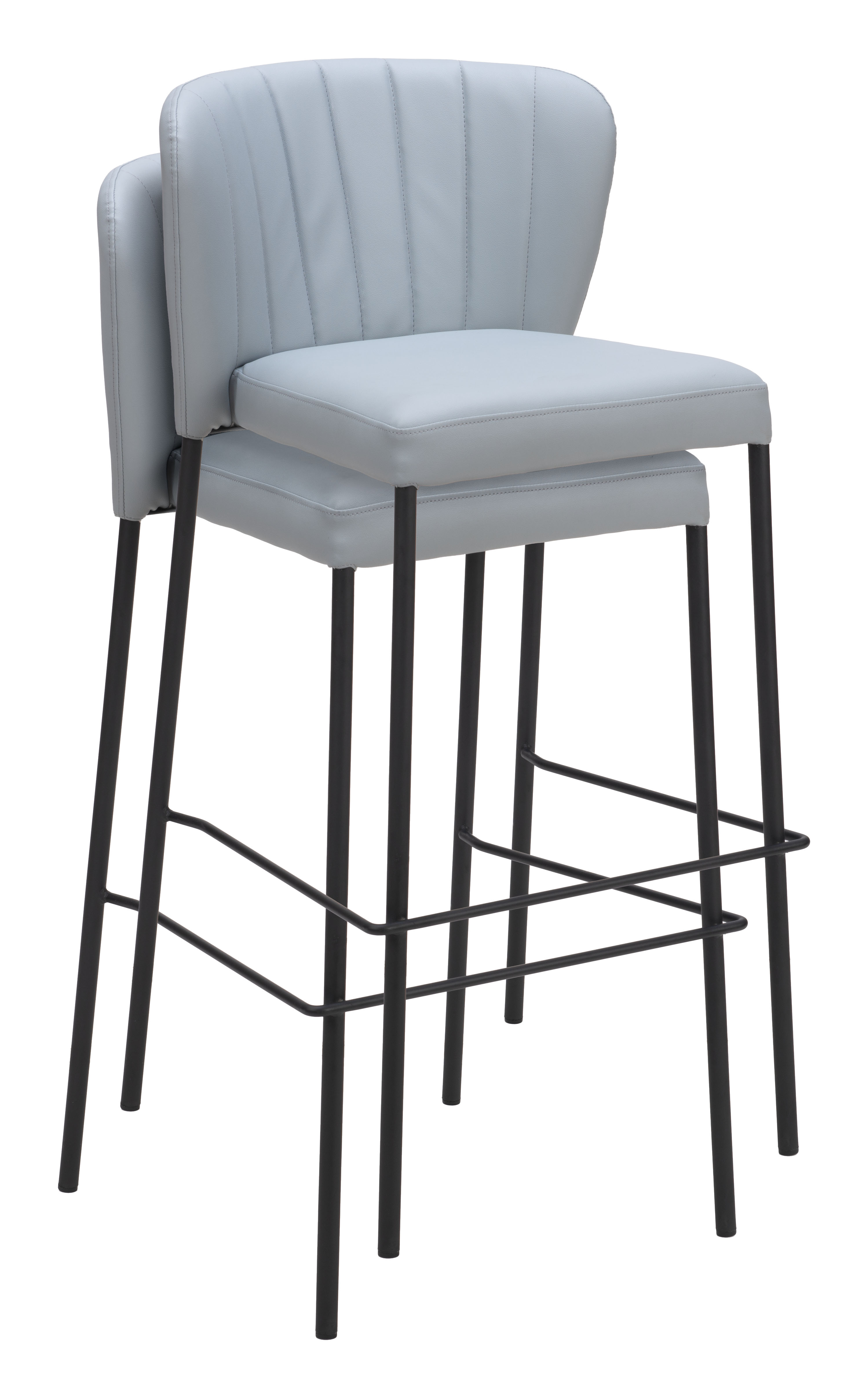 Linz Barstool (Set of 2) Gray product image