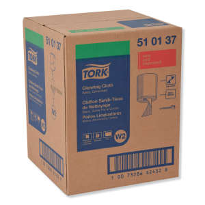 Tork, Cleaning Cloth, 1 ply, 10.00"x12.60", Nonwoven Fabric, Industrial Wipers, White