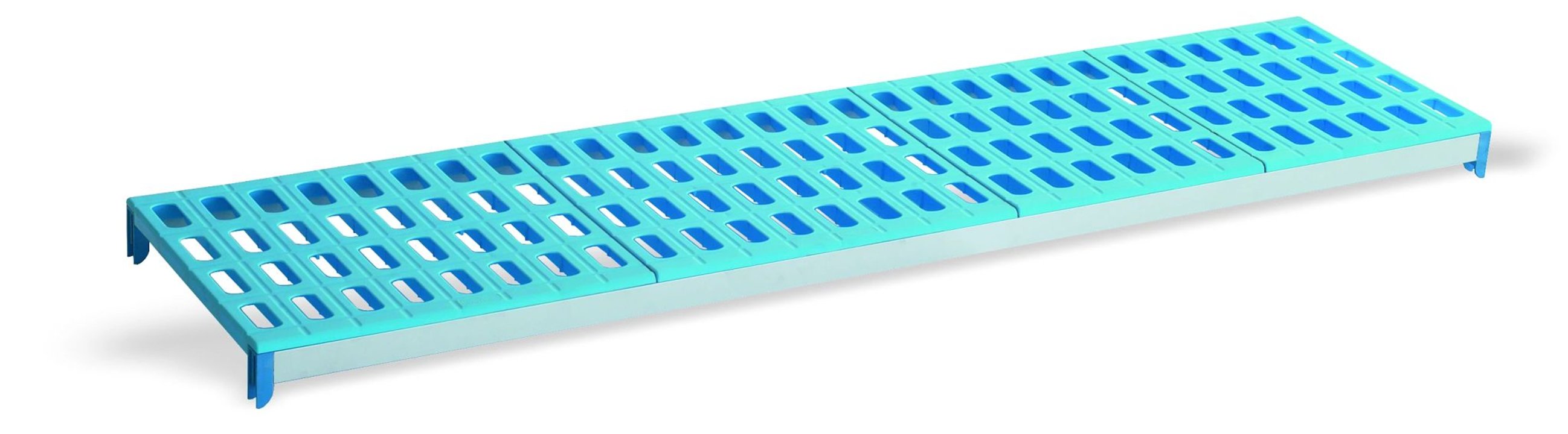 Niveau 1315 x 385 mm en polypropylène bleu pour Niveaus modulaires