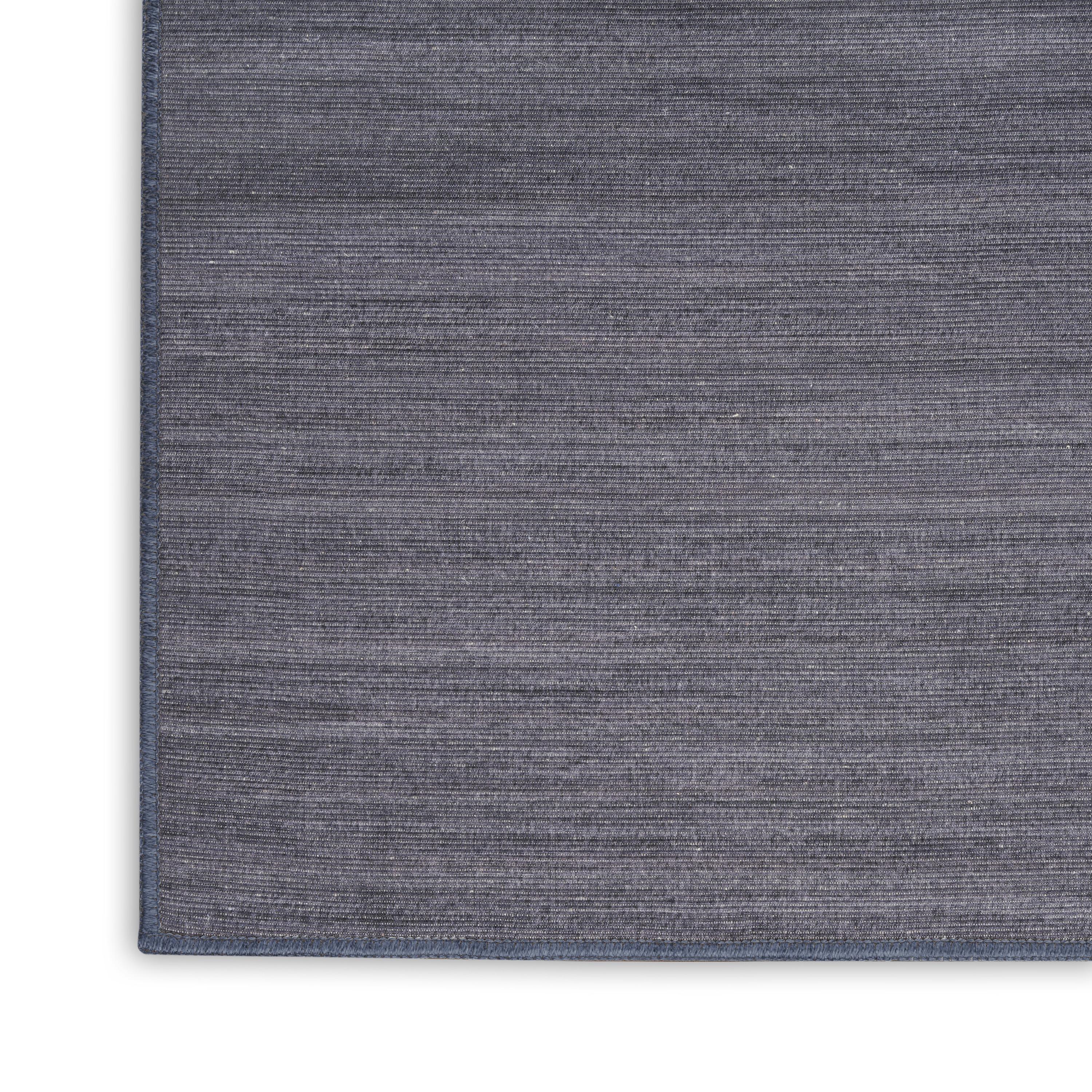 Nourison Washable Essentials 7'10" x 9'10" Navy Modern Indoor Rug