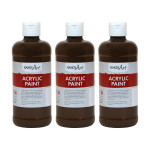 Handy Art&reg; Acrylic Paint 16 oz, Burnt Umber, Pack of 3 RPC101090-3
