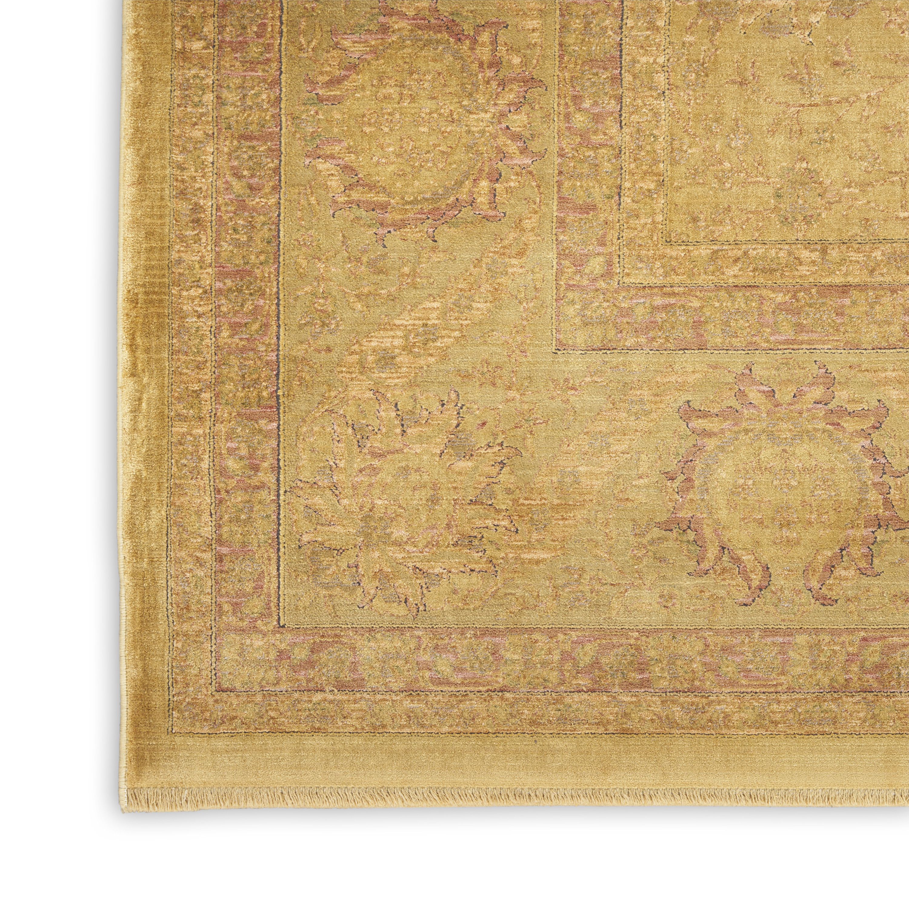 Nourison Luxurious 5'3" x 7'3" Gold Vintage Indoor Rug