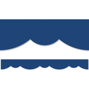 Blue Stylish Scallops EZ Border, 48 Feet
