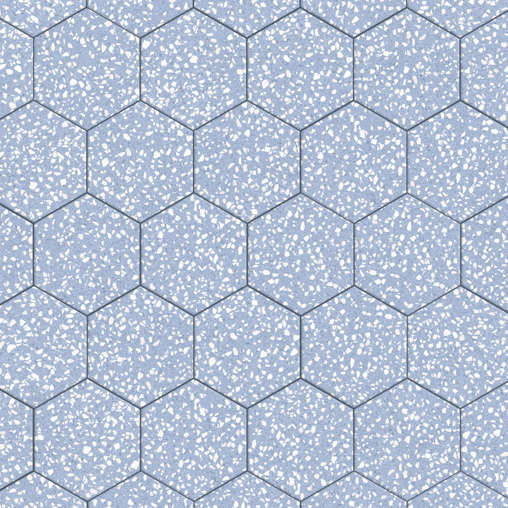 Venice Hex Sky 8.63x9.88 Hexagon Porcelain Floor and Wall Digital Pattern