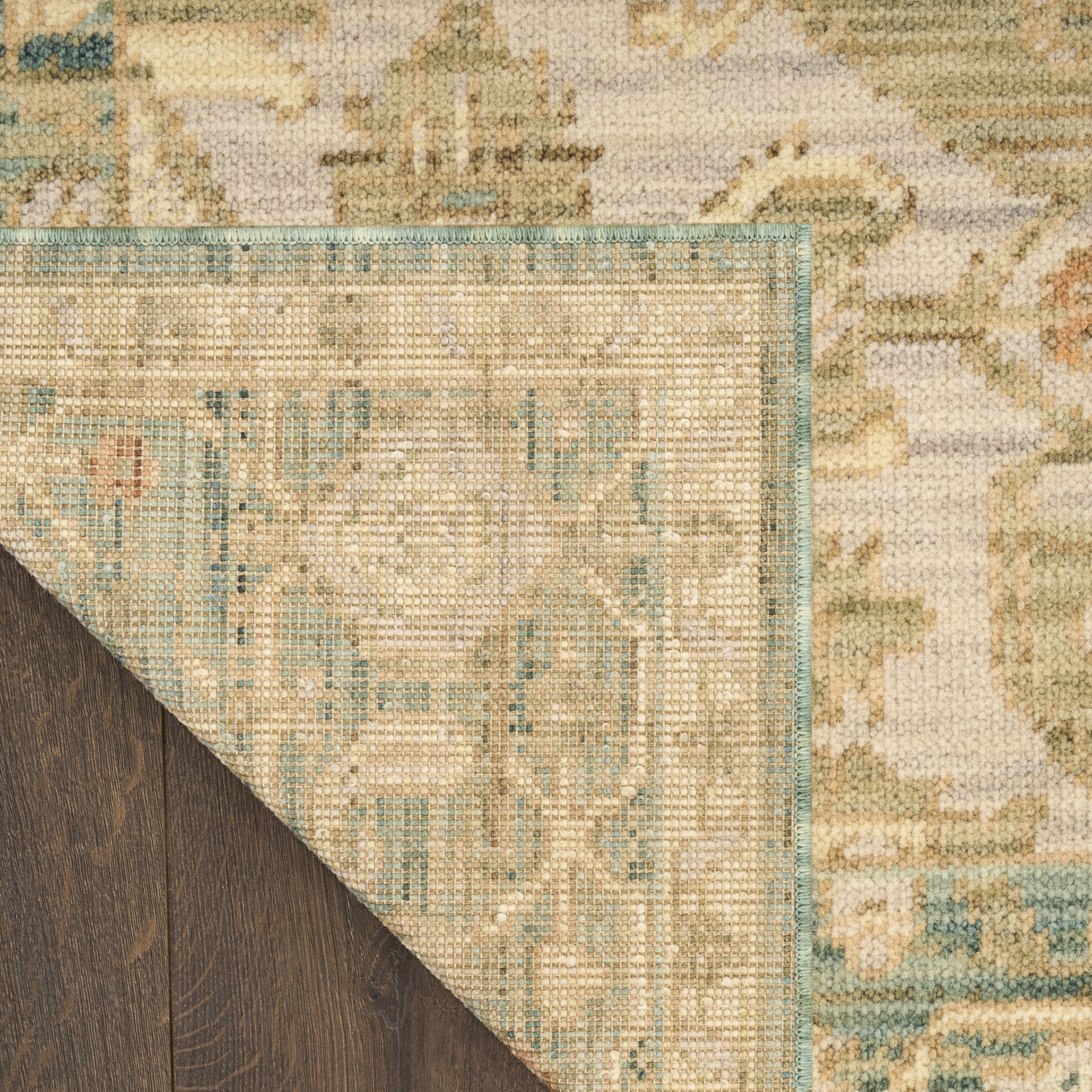 Nourison Antique Bloom 2' x 3' Teal Vintage Indoor Rug