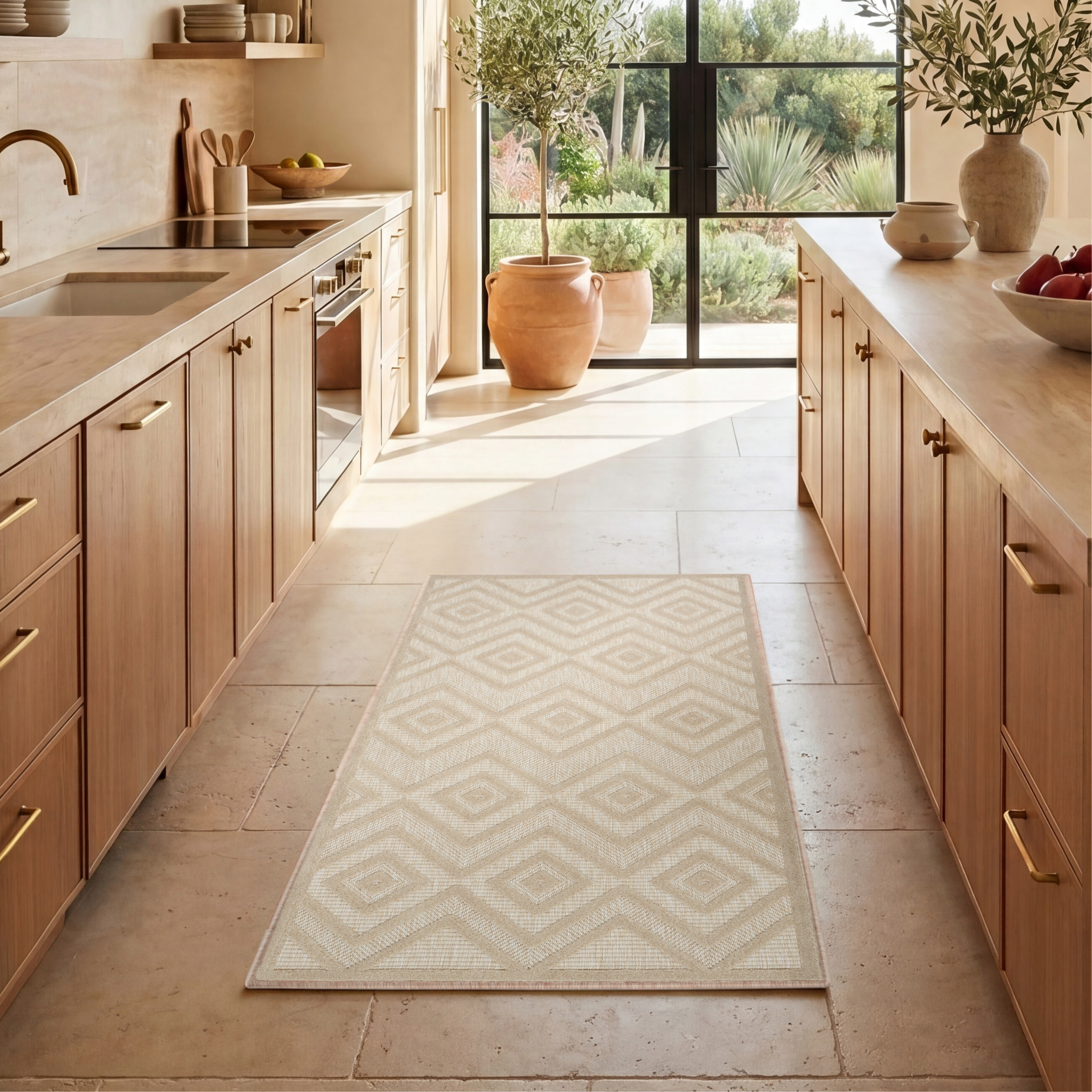 Nourison Versatile 2' x 4' Cream Modern Rug