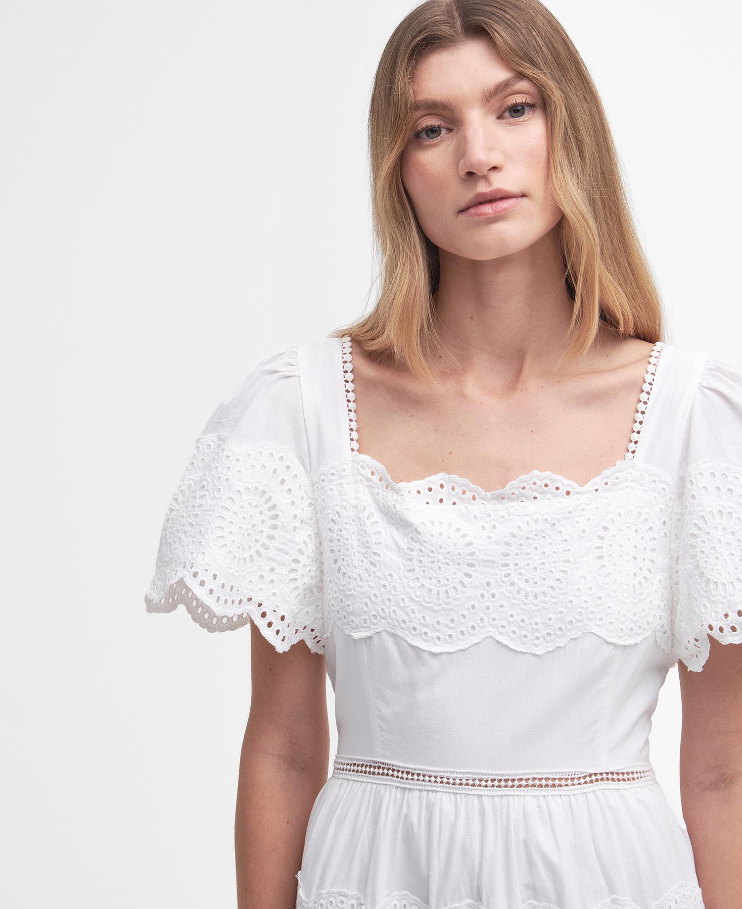 Joanne Broderie Midi Dress image number 3