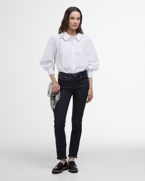 Arlo Relaxed Broderie Shirt Classic White