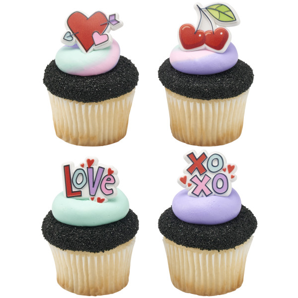 Rainbow Love Cupcake Rings