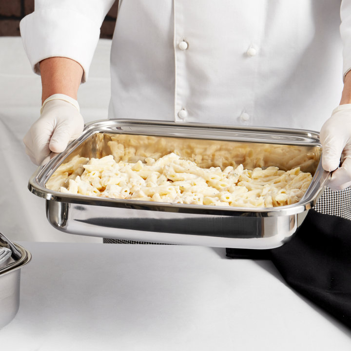 6-quart replacement stainless steel food pan for Intrigue® square induction chafer