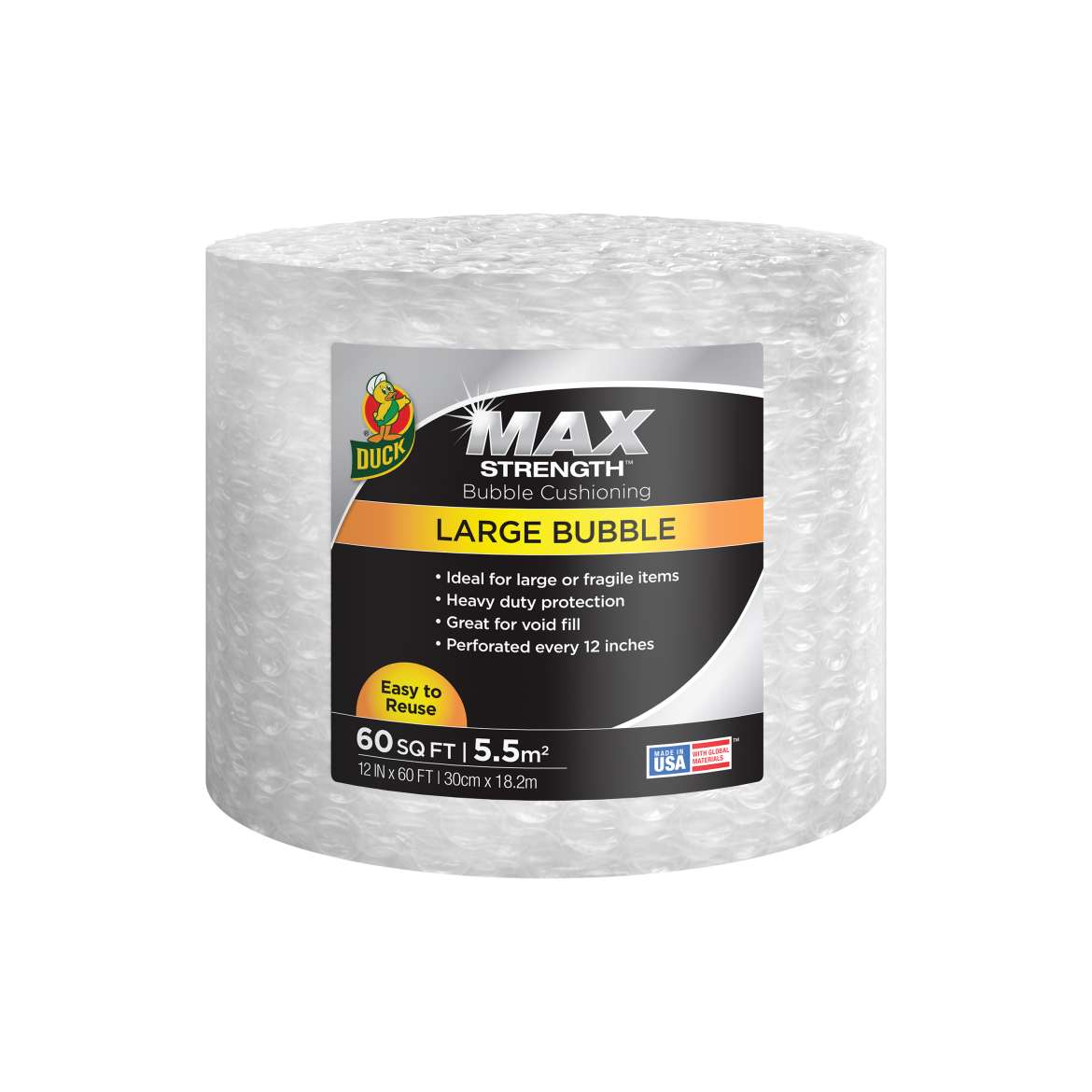 Duck® Max Strength™ Large Bubble Cushioning Wrap
