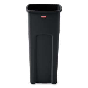 Rubbermaid Commercial, Untouchable®, 23gal, Resin, Black, Square, Receptacle