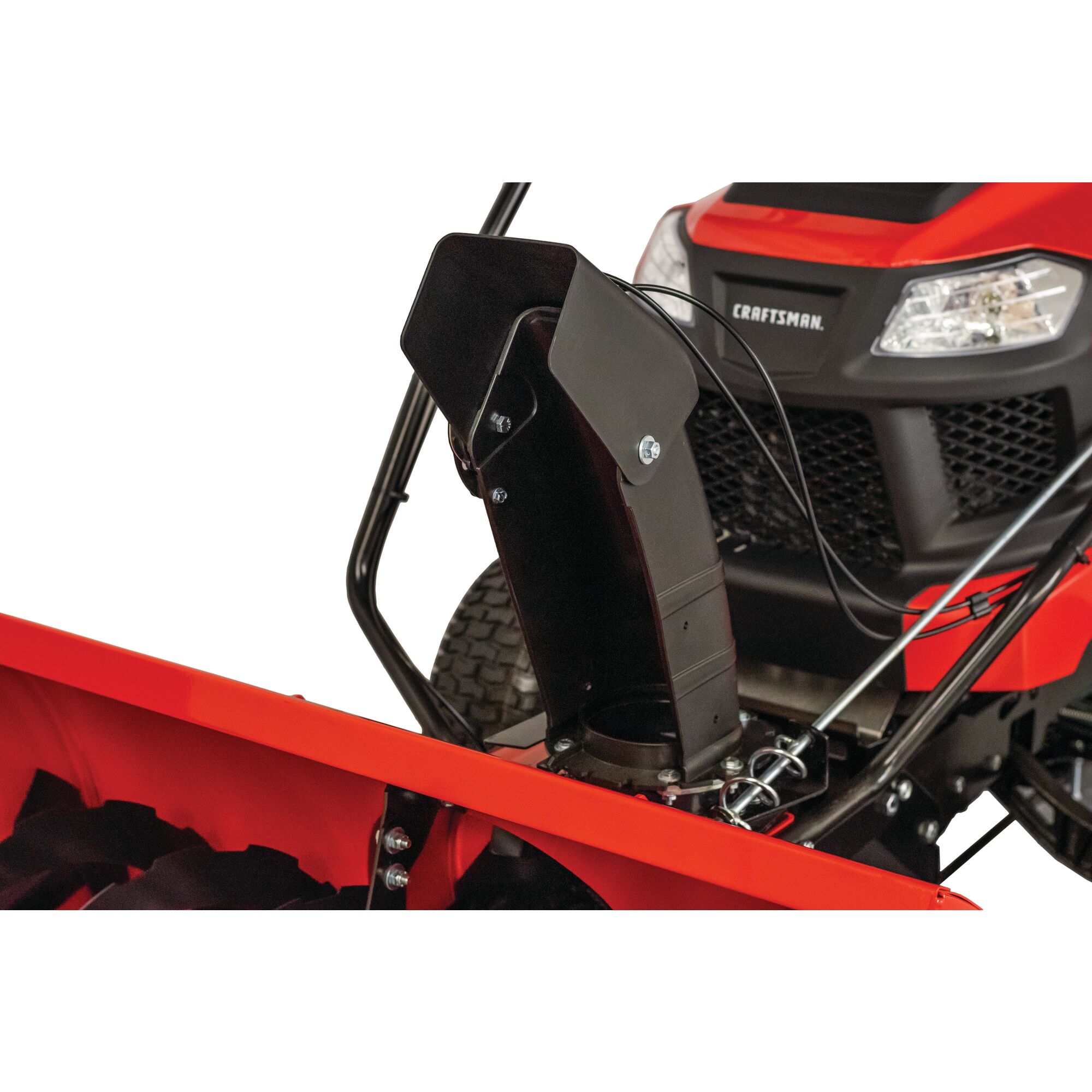 Dual stage feature of 42 inch snow thrower.