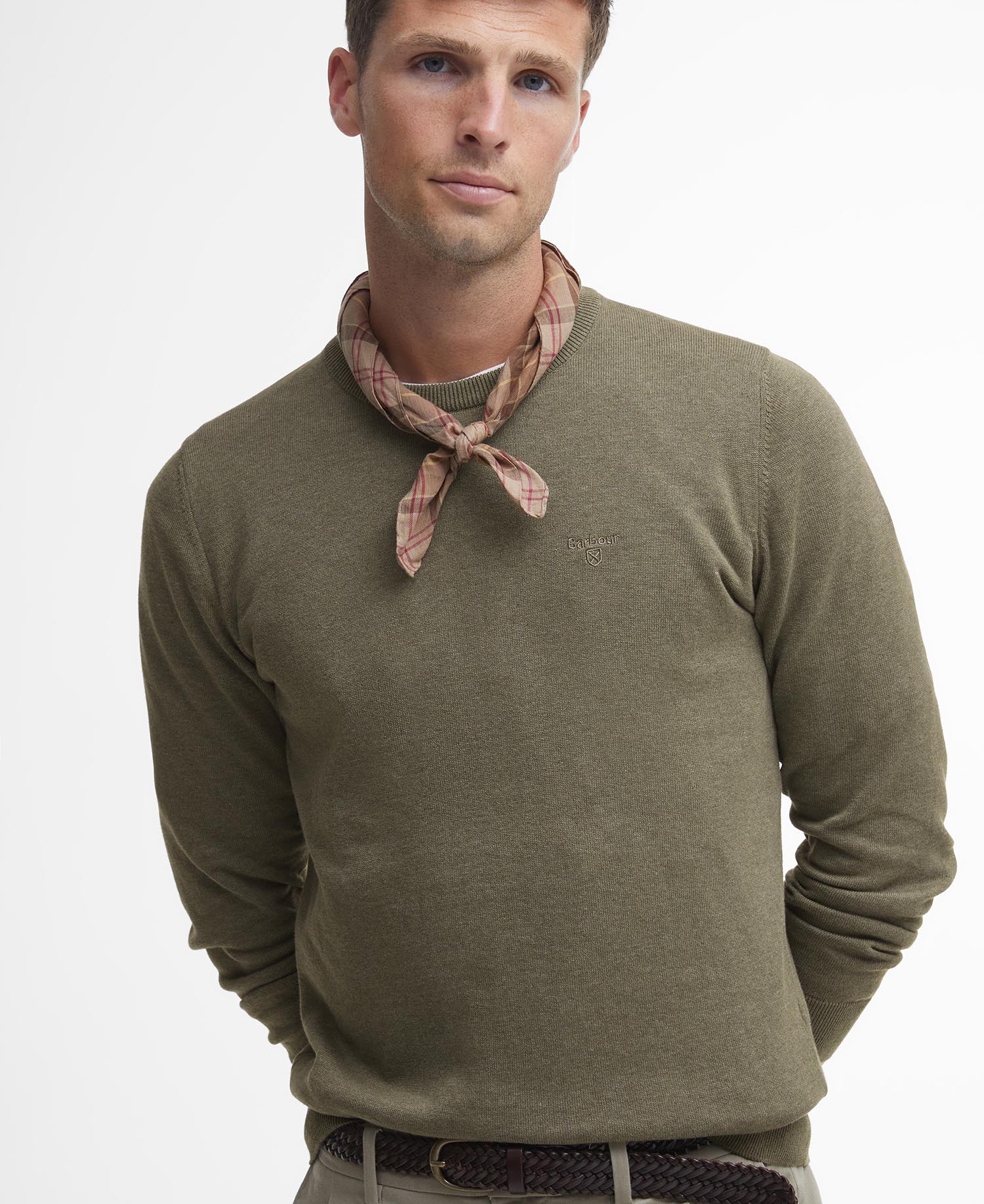Pima Cotton Crew Neck Jumper image number 3