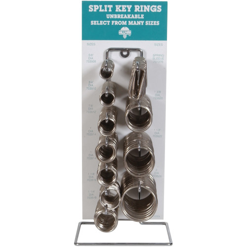 Hillman Split Key Ring Assortment Display