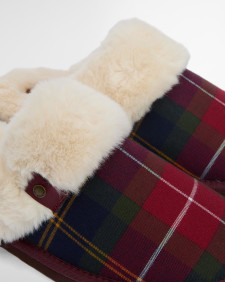 Claudia Tartan Mule Slippers Winterberry Tartan