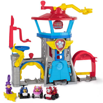 PAW Patrol: Air Rescue, Pup Squad Adventure Bay Airport Playset, with Chase, Marshall & Skye PAW Patrol Vehicles, Kids Toys for Boys and Girls 3+