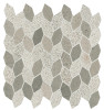 Candora Stone Demure Gray 12×11 Linear Leaf Mosaic Mixed Finish
