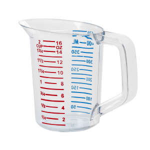 Rubbermaid Commercial, Bouncer, Bouncer Measuring Cup, 0.5 qt,  Clear