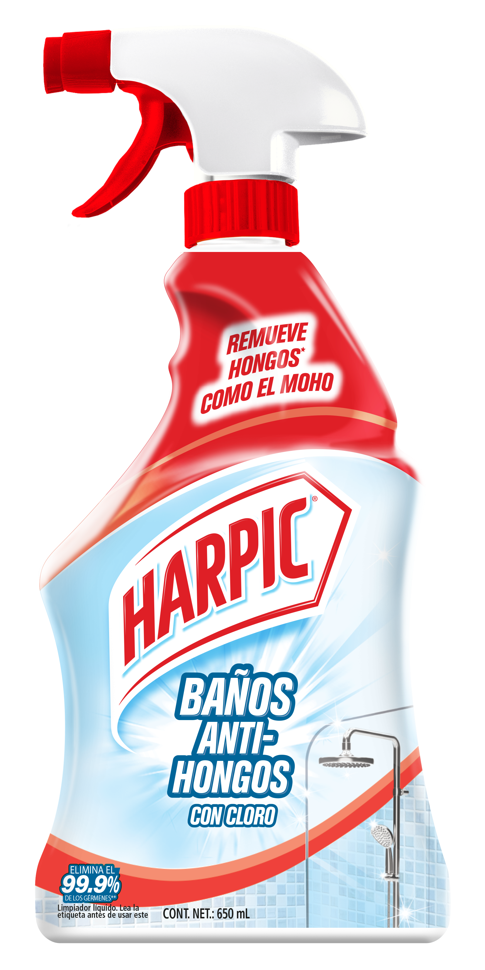 Harpic® Baños Anti-hongos Con Cloro, 650 Ml.