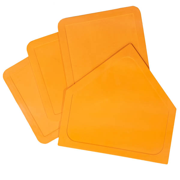 Throwdown Home Plate & 3 Base Set (Orange Rubber)