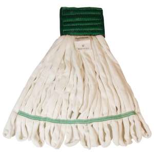 Hillyard, Rough Surface Microfiber Looped-End Wet Mop Head with 5" Headband, Medium, White