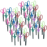 Charles Leonard Children's 5" Scissors, Blunt Tip, Assorted Colors, Pack of 36 CHL77510-36
