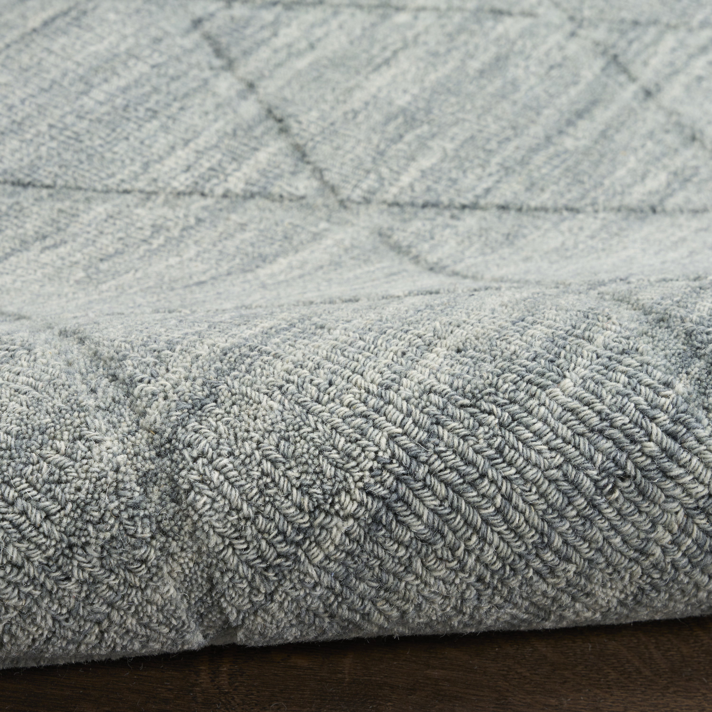 Nourison Wool Haven 7'9" x 9'9" Blue Modern Indoor Rug