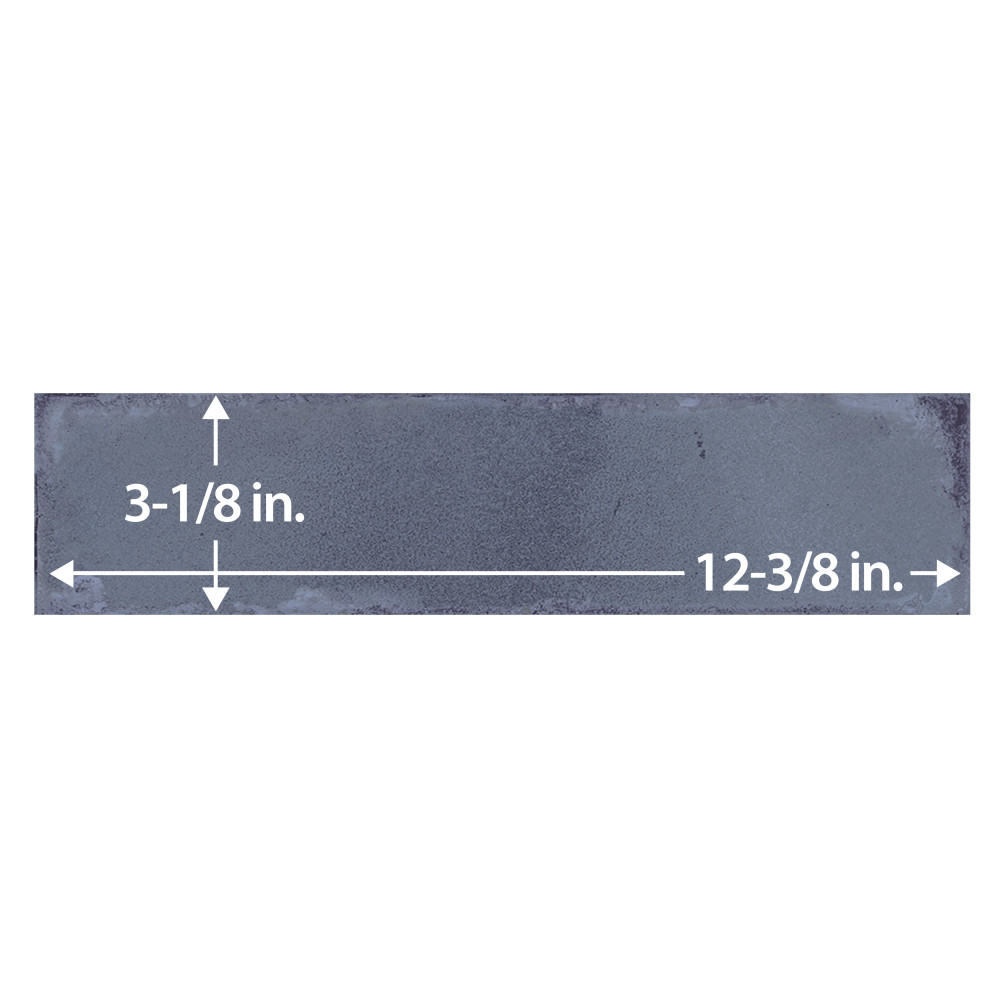 Luca Marine with Antimicrobial Glaze 3-1/8 in. x 12-3/8 in. Ceramic Wall Tile