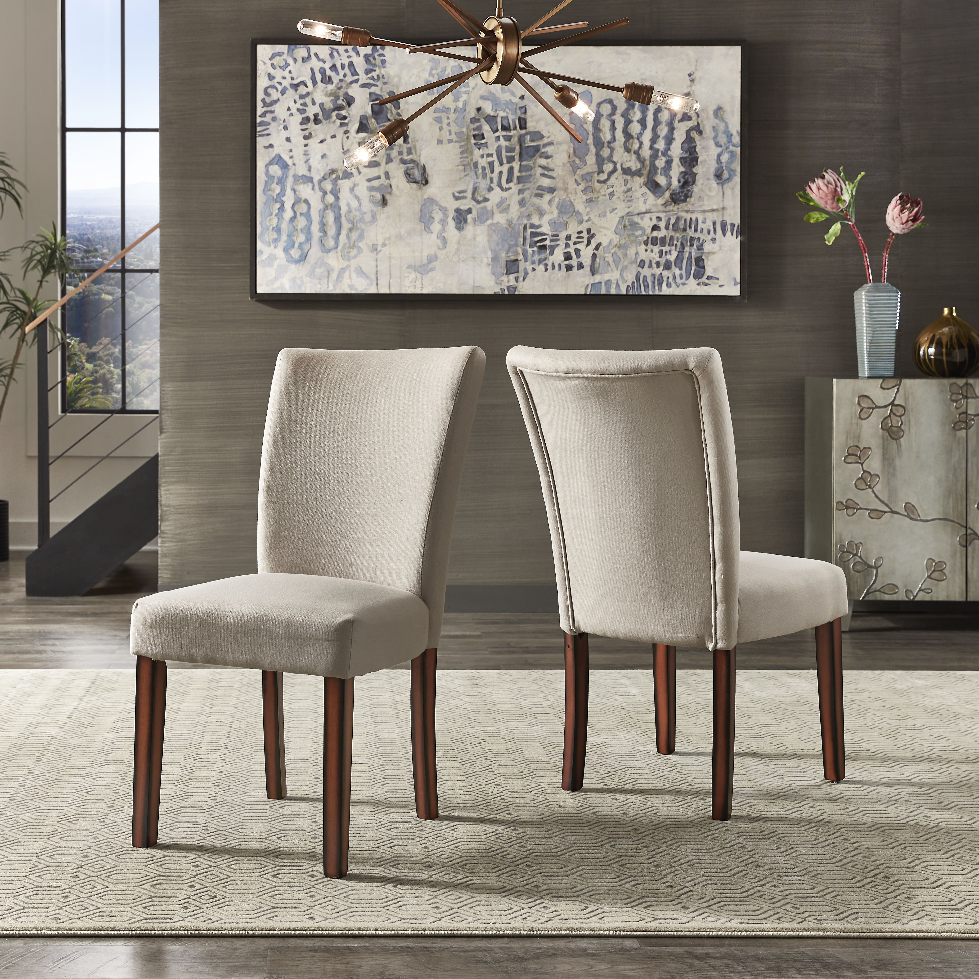 Upholstered Parsons Dining Chairs (Set of 2)