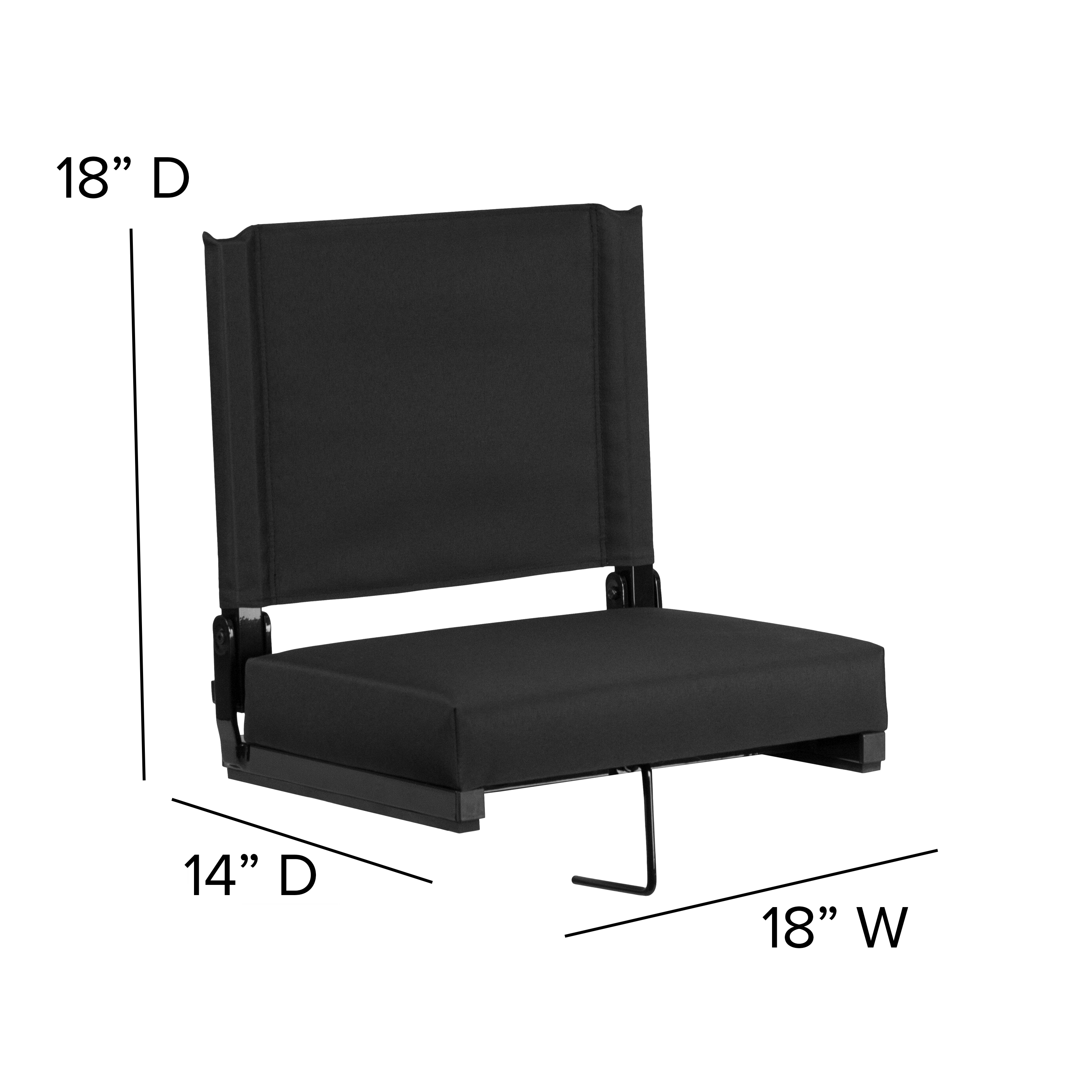 Juego de 2.500 lb. Silla de estadio ligera clasificada con asiento ultra acolchado, azul marino... - Imagen 43 de 175