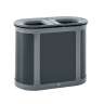 Rubbermaid Commercial, Enhance, Pill Dual Stream, 23 gal, Metal, Gray/Black, Rectangle, Receptacle