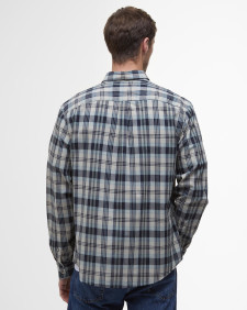 Clifton Madras Relaxed Long-Sleeved Shirt Classic Navy