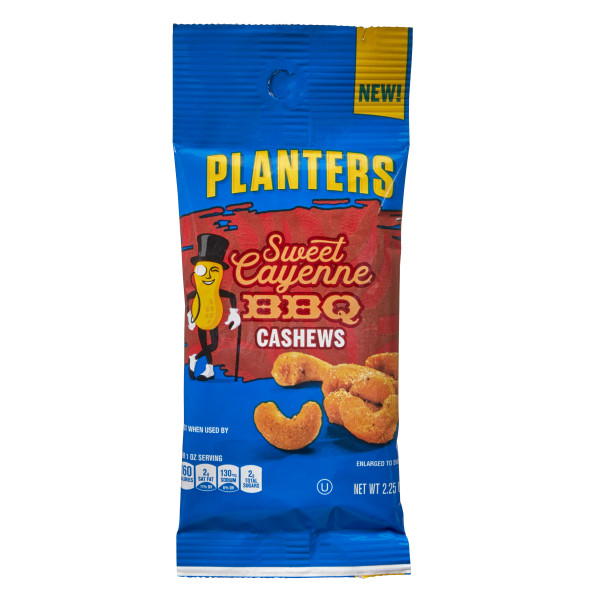 PLANTERS(r) Sweet Cayenne Barbecue Cashews Tube 30/2.25oz . C1CB - Front Center Inner Pack (Hi Res)