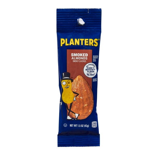 PLANTERS(r) Smoked Almonds Tube 1.5oz . C1CB - Front Center Inner Pack (Hi Res)