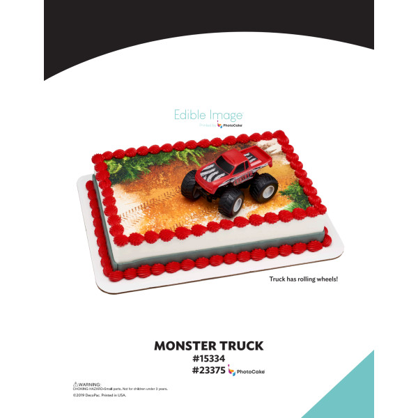 Monster Truck The Magic of Cakes® PhotoCake® Enhanced Background Page