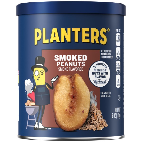 PLANTERS(r) Smoked Peanuts 8/6oz . A1N1 - Front No Plunge In Package (Low Res)