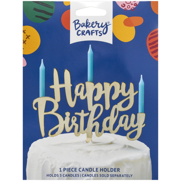 Happy Birthday Assortment Plastic Candle Holder