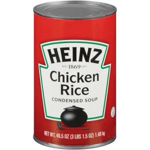 HEINZ Condensed Chicken with Rice Soup, 49.5 oz. Can, (Pack of 12) image
