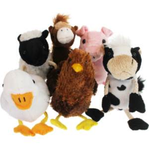 Farm Animals Finger Puppets, Set of 6
