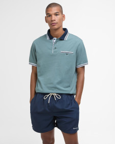 Thurne Tipped Tailored Polo Shirt Vintage Teal