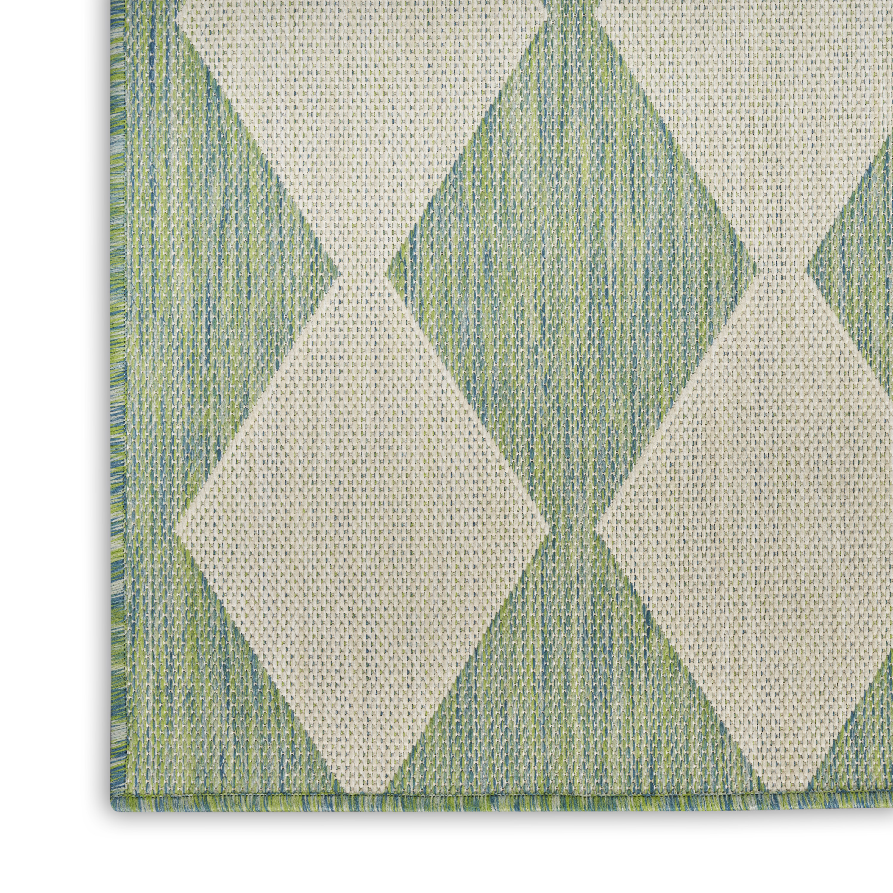 Nourison Positano 2' x 6' Blue Green Modern Rug